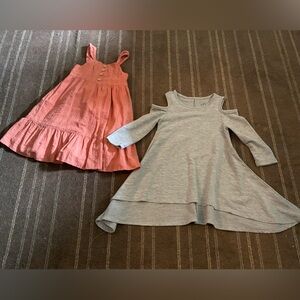 Stylish Pink and Gray Kids Dresses